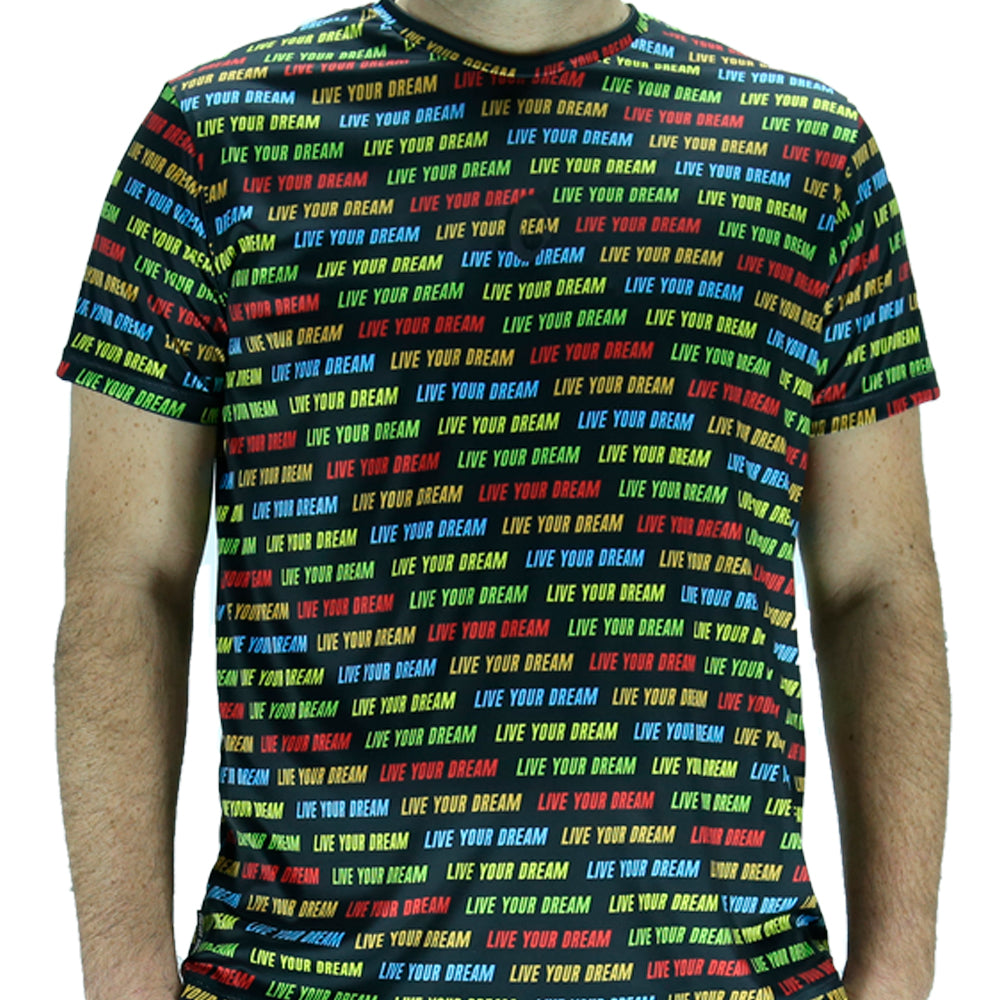 Playera Hombre Clasica Live Your Dream Negra