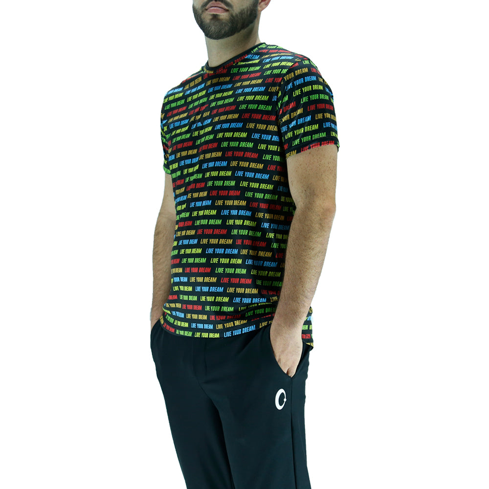 Playera Hombre Clasica Live Your Dream Negra
