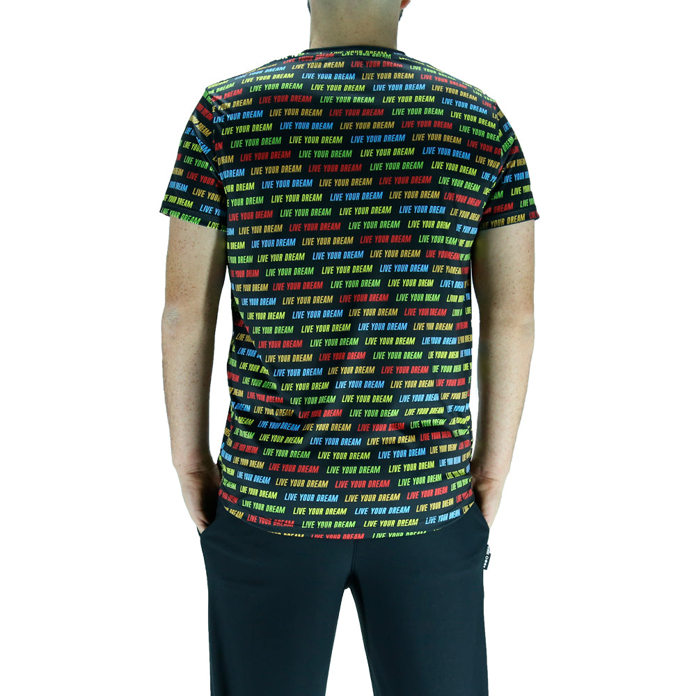 Playera Hombre Clasica Live Your Dream Negra