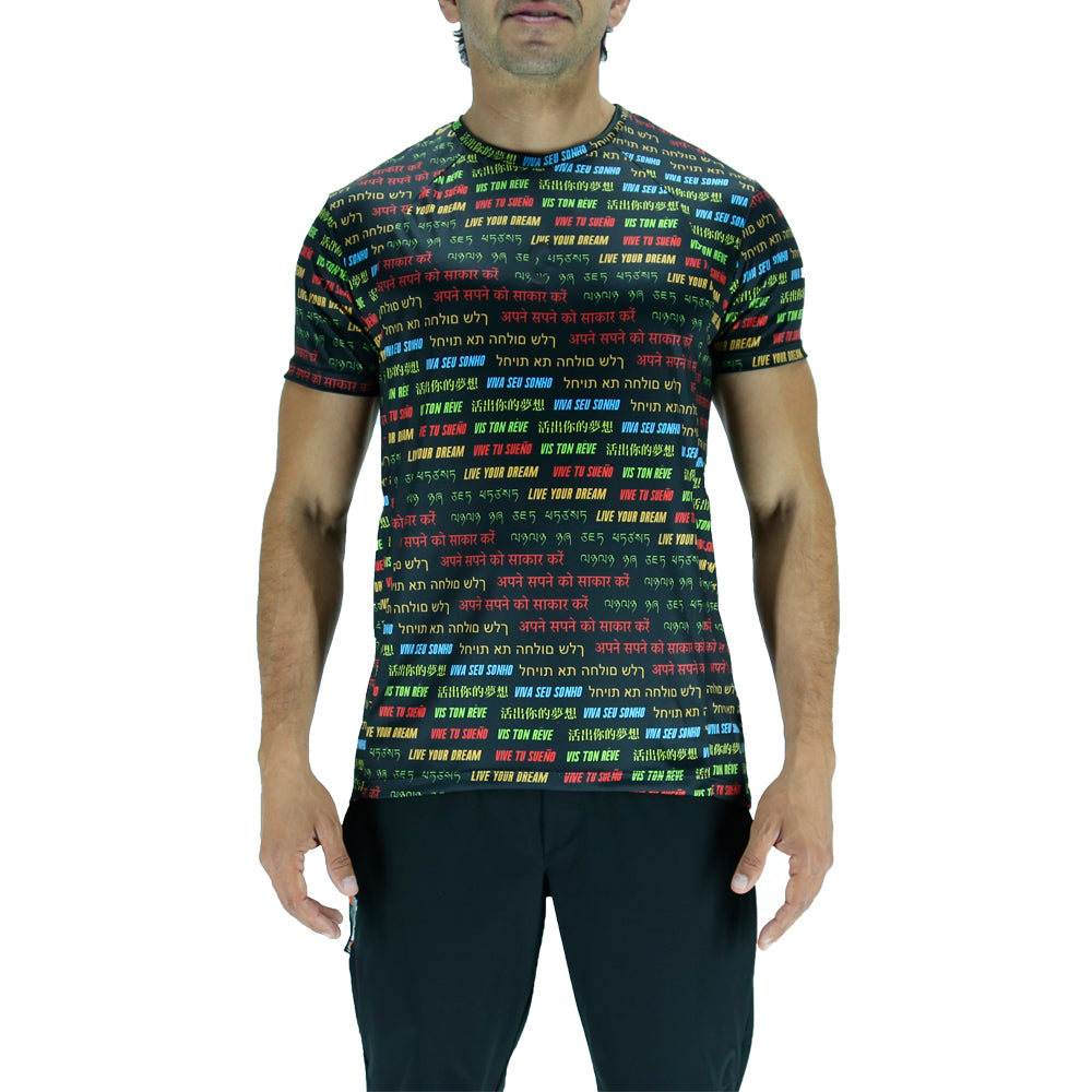 Playera Hombre Clasica LYD Idiomas Negra