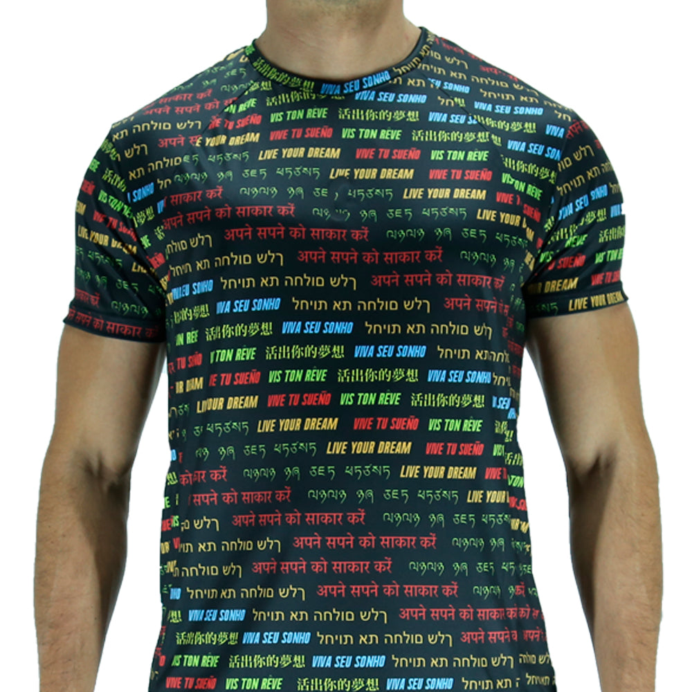 Playera Hombre Clasica LYD Idiomas Negra