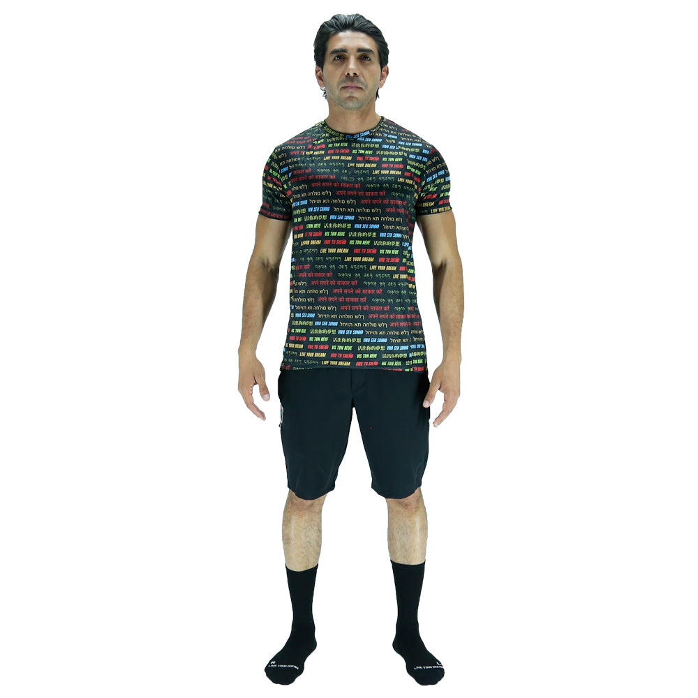 Playera Hombre Clasica LYD Idiomas Negra