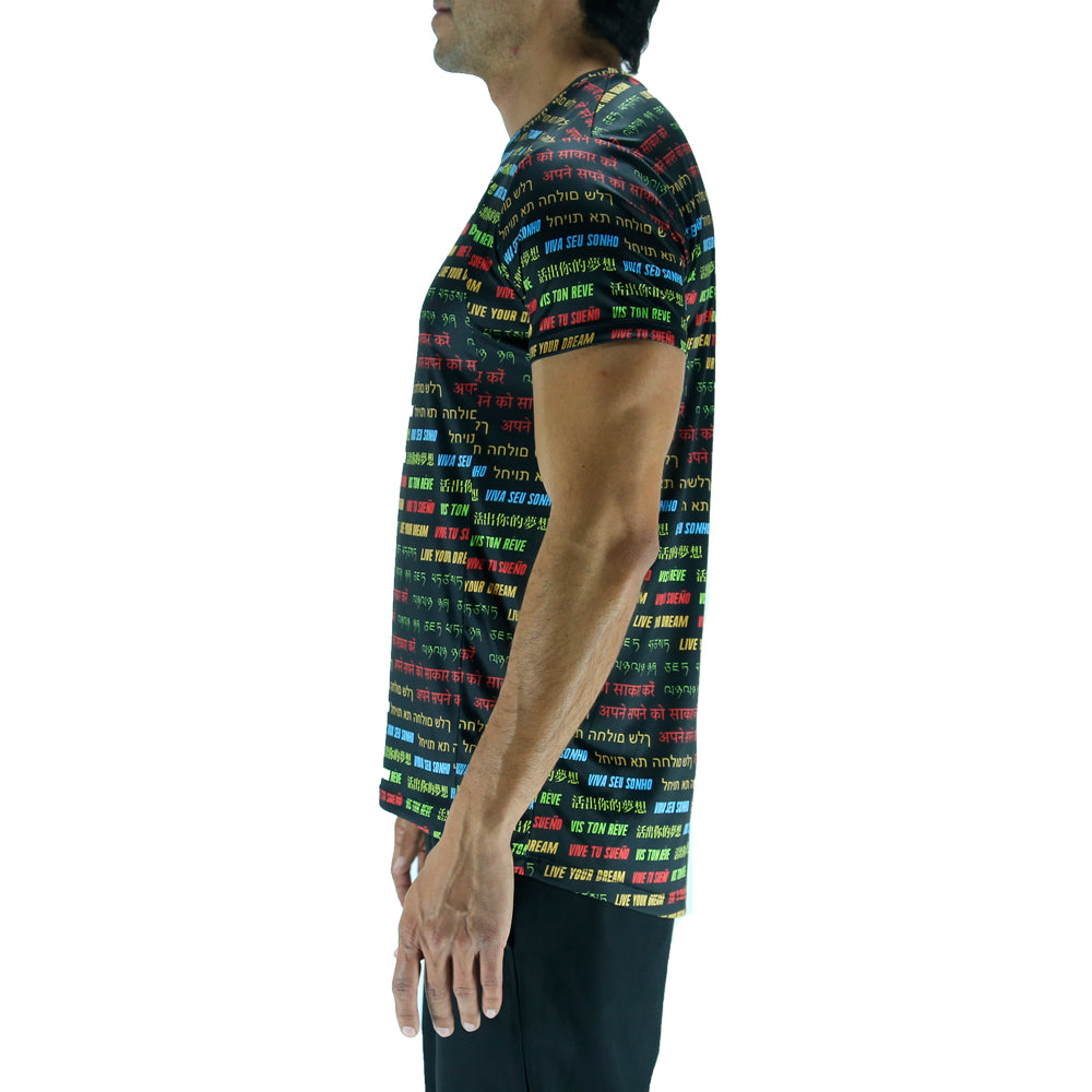 Playera Hombre Clasica LYD Idiomas Negra