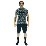 Playera Hombre Corte Clásico - Binario Negra Reciclada