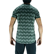 Playera Hombre Corte Clásico - Triangulos 3D Negra Reciclada