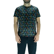 Playera Hombre Clasica Triangulos Live Your Dream Negra