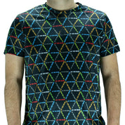 Playera Hombre Clasica Triangulos Live Your Dream Negra