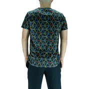Playera Hombre Clasica Triangulos Live Your Dream Negra