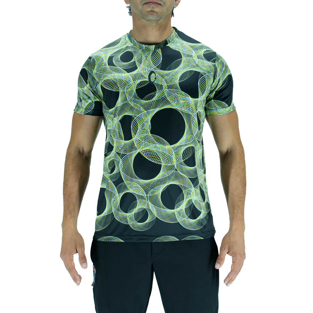 Playera Hombre Clasica Vibraciones Negra