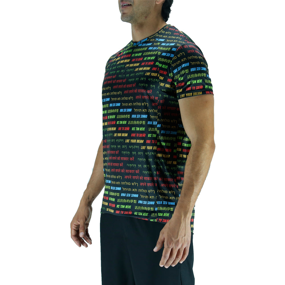 Playera Hombre Clasica LYD Idiomas Negra